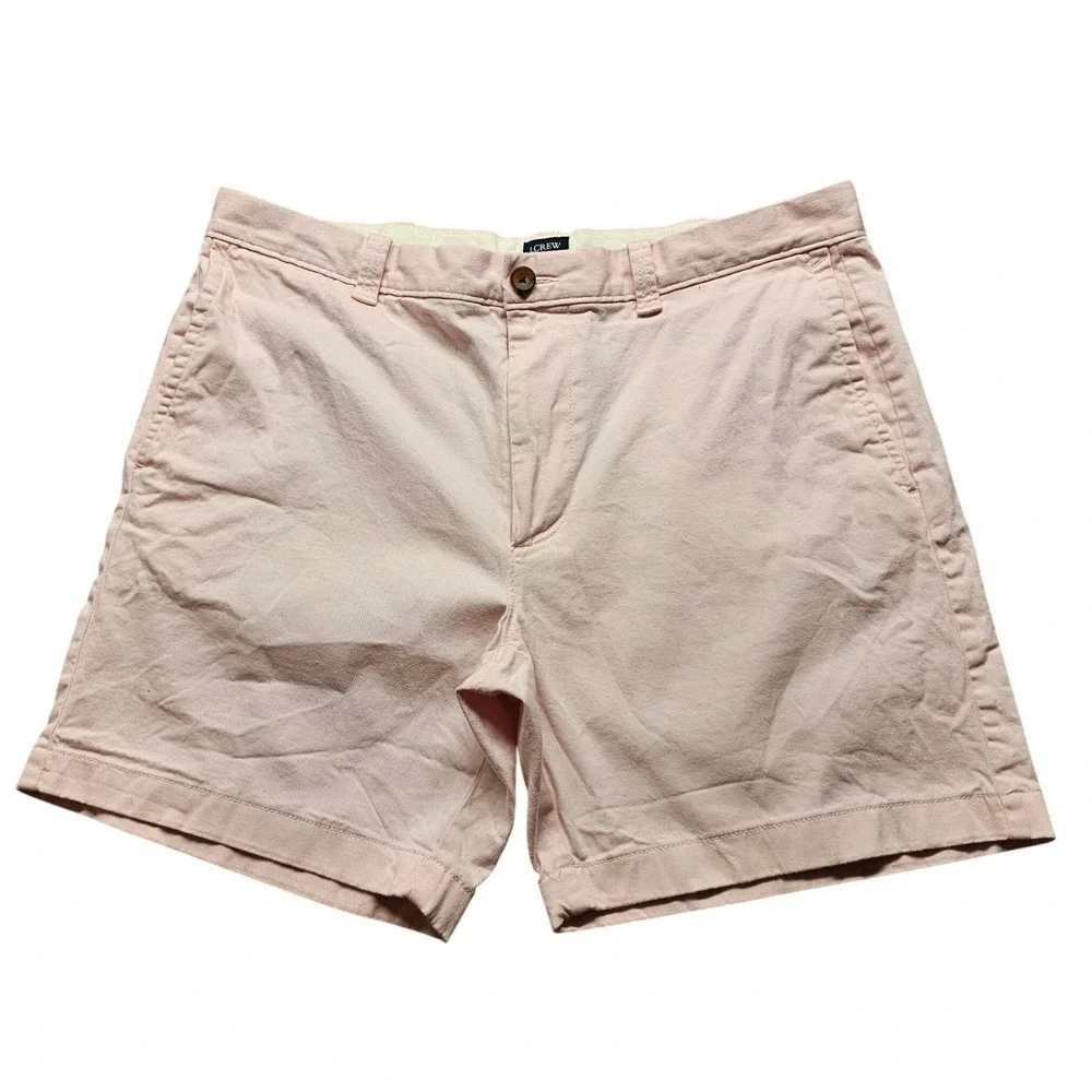 J.Crew‎ Mens 7 Inch Inseam Re-Imagined Chino Shorts Pink Size 35